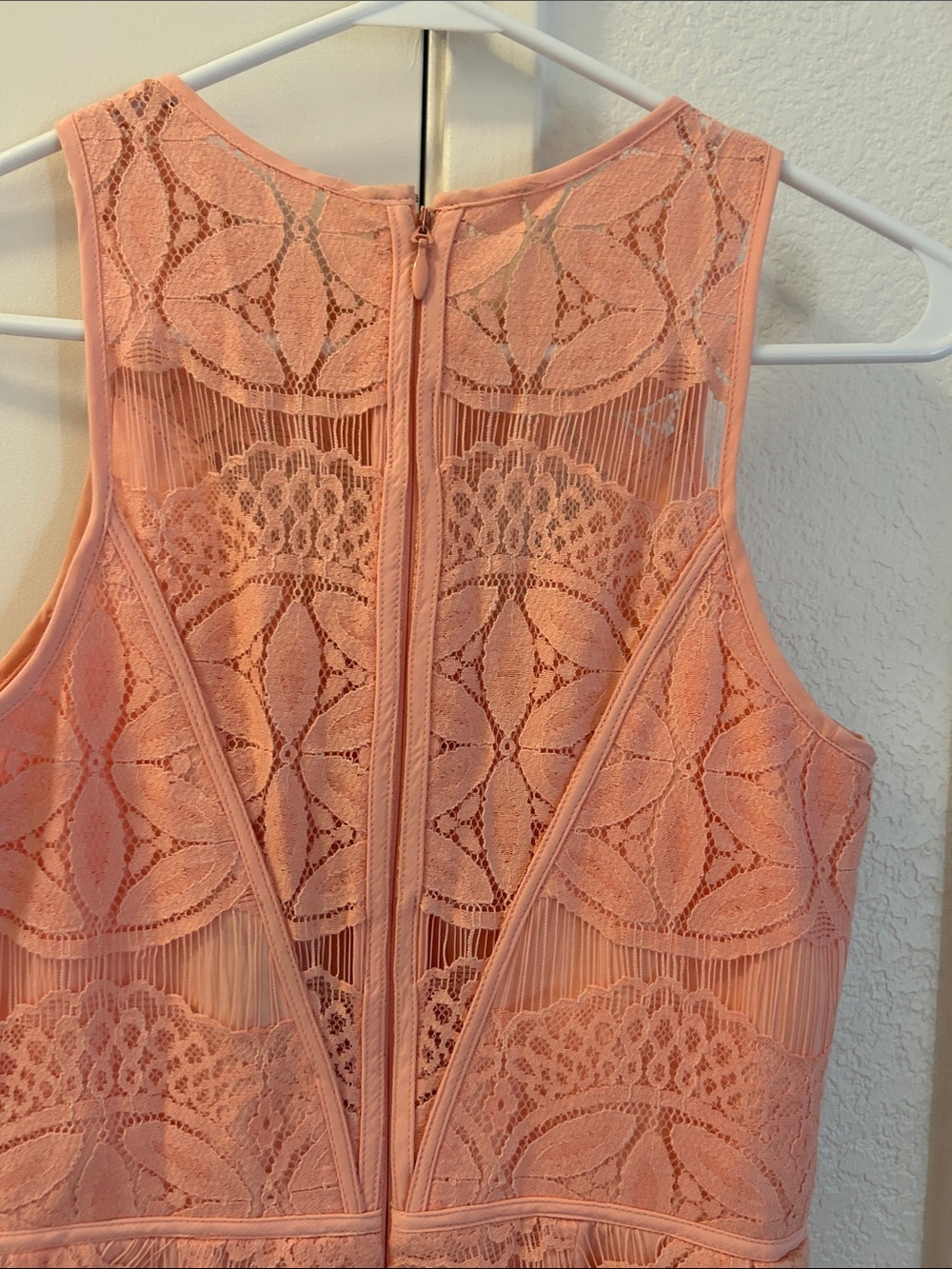 Adelyn Rae Peach Lace Mini Dress - Picture 5 of 7